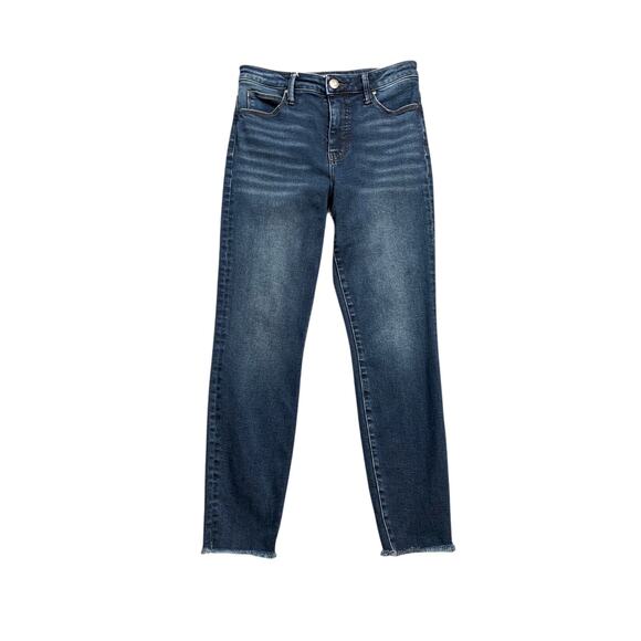 Kut From The Kloth Jeans Womens 4 Denim Charlize Skinny Cigarette Leg Raw Hem - Picture 1 of 12